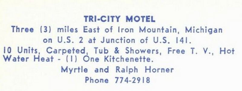 Tri-City Motel - Vintage Postcard (newer photo)
